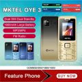 MKTEL OYE 3 Feature Phone 1.77inch Display 1800mAh Dual SIM Dual Standby MP3 MP4 FM Radio with Strong Torch Senior Phone. 