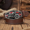 A Men's and Women's Casual Retro Belt Western Style! PU Leather Belt with Metal Buckle, Suitable for Daily Work Wear. 
