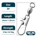9KM 20Pcs Fishing Snap Swivels Ball Bearing Interlock Snap Pin Stainless Steel Fishing Accessories Fishing Lures Pin Connector. 