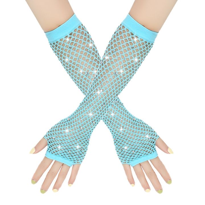 Hot%20Sale%20Fingerless%20Fishnet%20Gloves%20%20Highly%20Elastic%20Arm%20Sleeve%20Punk%20Goth%20Ladies%20Disco%20Rhinestone%20Performance%20Gloves%20Unisex%20-%20Image%205