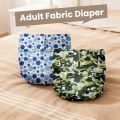 Waterproof PUL Reusable Adult Cloth Diapers - High-Quality Washable Incontinence Underwear, Adjustable Size for Men Women.