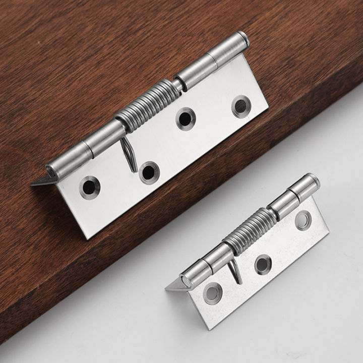 String Hinge 2pcs Self Closing Spring Door Hinge Stainless Steel Hinge For Cabinets ...