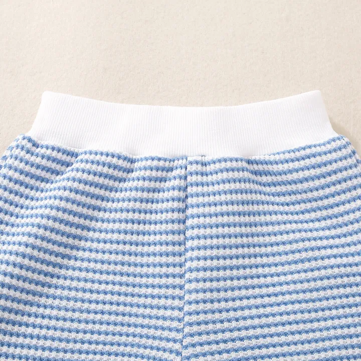 Summer%20Unisex%20Infant%20Independence%20Day%20Big%20Flag%20Embroidered%20Waffle%20Short%20Sleeve%20Top%20and%20Waffle%20Shorts%20Two-piece%20Set%20-%20Image%204