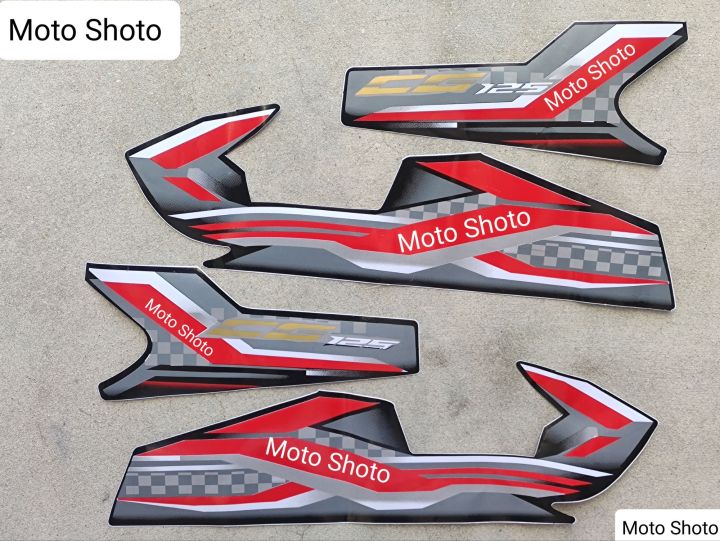 2024 Model Tanki Tapa Sticker Honda CG-125 (Complete Set) -Black