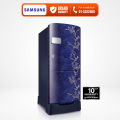SAMSUNG RR20C2Z226U/IM 192 Litres Single Door Refrigerator with Stylish Grande Design (Flower Pattern Blue). 