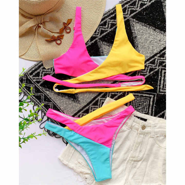 S%20-XL%20Splicing%20Bikini%20Female%20Swimsuit%20Women%20Swimwear%20Two-piece%20Bikini%20set%20Asymmetric%20Mid%20Waist%20Bather%20Bathing%20Suit%20Swim%20V2423%20-%20Image%208