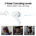 QCY HT05 Melobuds ANC Wireless Bluetooth Earbuds 40dB 6 Mic AI-Enhanced Calls Anti-Wind Noise Transparency App for Custom EQ 30H.