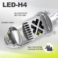 Dual Lens H4 LED Headlight Mini Projector Lens LED H4 Auto Lamp Automobile Headlight Hi/Low Beam Light 140W 30000LM Plug& Play. 