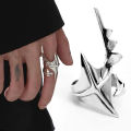 Cyberpunk Alien Irregular Ring Unisex Hip-hop Exaggerated Opening Rings Carnival Accessories. 