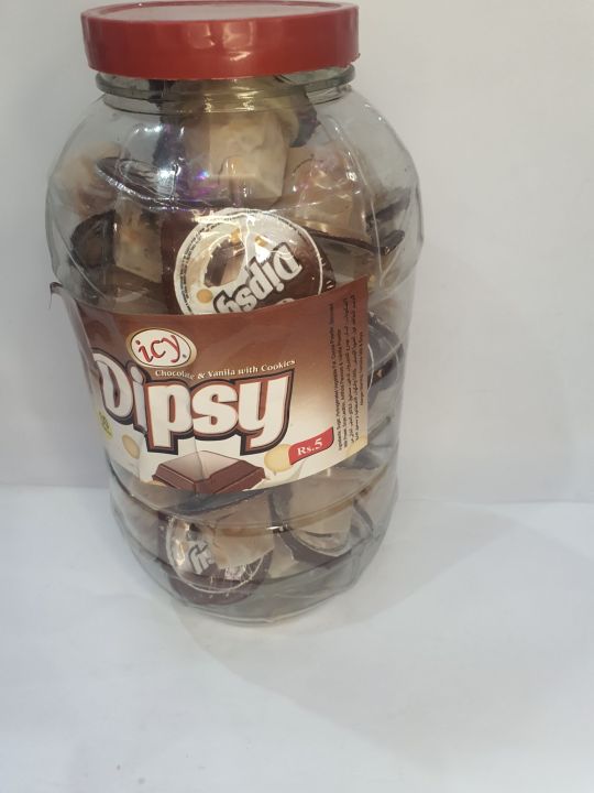 Dipsip dipsy choclate and vanila with cookies liquid choclate