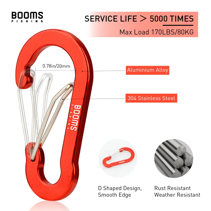 Booms%20Fishing%20CC5-7cm%20Multi-Use%20Carabiner%20Clips%2010pcs%202.7"%20Small%20Caribeener%20Clips%20Mini%20Keychain%20Fishing%20Aluminum%20Caribeaner%20Clip%20-%20Image%202