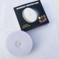 Wireless Round Motion Sensor LED Night Light Battery Powered Cabinet Night Lamp Bedside Lights For Bedroom Home Closet Lighting.