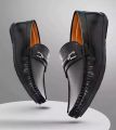 Loafers Shoes Men's Casual & Party Textured Drving For Black Colour. 