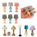 Miniature Desk Lamp Study Model Dollhouse Furniture Decoration Micro Scene Light Ornament 1:12 Dollhouse Pretend Play Toys. 