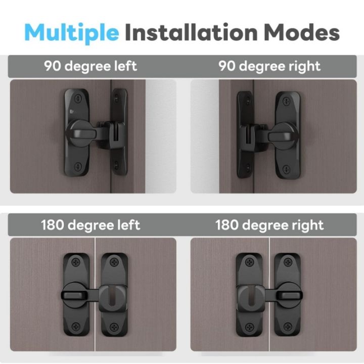 90/180%20Degree%20Barn%20Door%20Lock%20Sliding%20Door%20Latch%20Solid%20Buckle%20Cam%20Cylinder%20Locks%20Anti-theft%20Buckle%20Door%20Bolt%20Flip%20Gate%20Hardware%20-%20Image%203