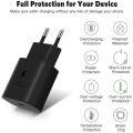 Original Samsung S21 S20 25W Super Fast Charger USB Type C Pd Quick Charging Double Type C Cable for Galaxy Note 20 Ultra Note10. 
