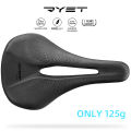 RYET Carbon Fiber Bike Saddle 142mm Super Light 125g Leather Road MTB Racing Pu Soft Seat Cushion Bicycle Saddles Cycling Parts.