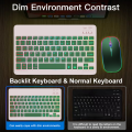 Bluetooth Backlit 10 Inch Portable Ultra-Thin Keyboard For    Device Wireless Rechargeable Teclado RGB Color. 