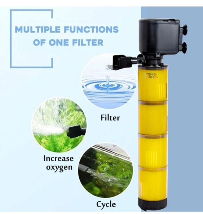 Minjiang Internal Filter For Fish Aquarium JZ - F1302 (Power: 30W 1700L/H H.Max: 2m) Power Aquarium Filter (Mechanical Filtration for Salt Water and Fresh Water Fish tank
