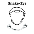 Surgical Steel snake eyes piercing banana, 16g (1.2mm) with two 3mm balls-banana punch 16G (1.2mm) with 2 3mm balls. 