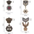 Brooch Pin Republique Francaise Eagle Hanging Charms Lapel Pins Military Hero Medals Retro Shield Geometric Alloy Medal Brooch. 