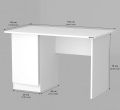 BM-MART Computer Desk, Study Desk, Office Desk, Small Office Table, Laptop Table with Drawer, Computer Table (White). 