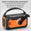 12000mAh AM/FM/NOAA Weather Radio with 2 Solar Panels Solar Hand Crank Portable Emergency Radio Reading Lamp for Outdoor Camping. 