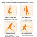 Simulated Badminton Racket Swing Whipping Power Trainer Adjustable Weight from N25N28N33N38N45N52 Practice Auxiliary Equipment. 