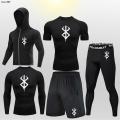 Anime Berserk Guts Men Sport Set Compression T-Shirt Pants Shorts Jacket Sets Men Gym Fitness Rashguard Training Clothes Jerseys. 