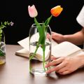 Simple Modern Glass Flower Vase Home Decoration Hydroponic Plant Bottle Desktop Decoration for Wedding Reception Family. 
