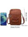 PU Soft Leather Shoulder Bag Large Capacity Casual and Lightweight Shoulder Crossbody Bag for Women. 