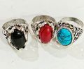 MOST TRENDING TURKISH DESIGN TITANIUM BLUE STONE RING FOR MEN WITH HISTORICAL DESIG MENS Wedding ring. 