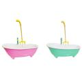 Parrot Automatic IntelligentBath Bird Shower Bathtub Supplies Blue Cute Plastic Cage AccessoriesHousehold Accessory Bird Bath.