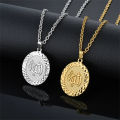 Religious Fashion Islam Allah Pendant Wholesale Female Gold Silver Color Muslim Necklace For Women Men Islamic Jewelry Gift. 