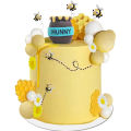 Honey Jar Cake Topper Honeycomb Cake Decorations Bumble Bee Cake Toppers for Birthday Bee Theme Baby Shower.