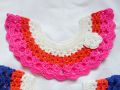 Kushikatar gola Crochet baby neck for any size made by the thread of Nine best for summer baby girls Handmade Fashionable cute Crochet Baby Neck Design dress for girls 1 peices white and Green Colour Kushikatar jamar gola crochet baby neck design.