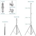 Alumium tripod light stand stainless steel light stand silver. 