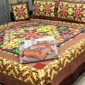 Luxury Bedsheet - 4pc King Size Bedsheet - 3d Crystal Cotton - Bed sheets Double bed King Size with 2 Pillow Covers-. 
