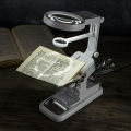 Welding Magnifying Glass with 10 LED Light Auxiliary Clip Magnifier Manual Welding Soldering Stand Fixed Repair Tool. 