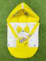 Minion Style Cotton Baby Sleeping Bag & Carry Nest for New Born (0-6 Months) Lightweight. 