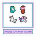 18Pcs Cute Unicorn Shoe Decorations Charms for Crocs Shoe Ornaments Perfect For Christmas And Birthday Party. 
