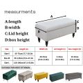 1PC Velvet Storage Stool Cover Stretch Ottoman Footrest Cover Soft Rectangle Piano Seat Slipcover Living Room Bedroom.