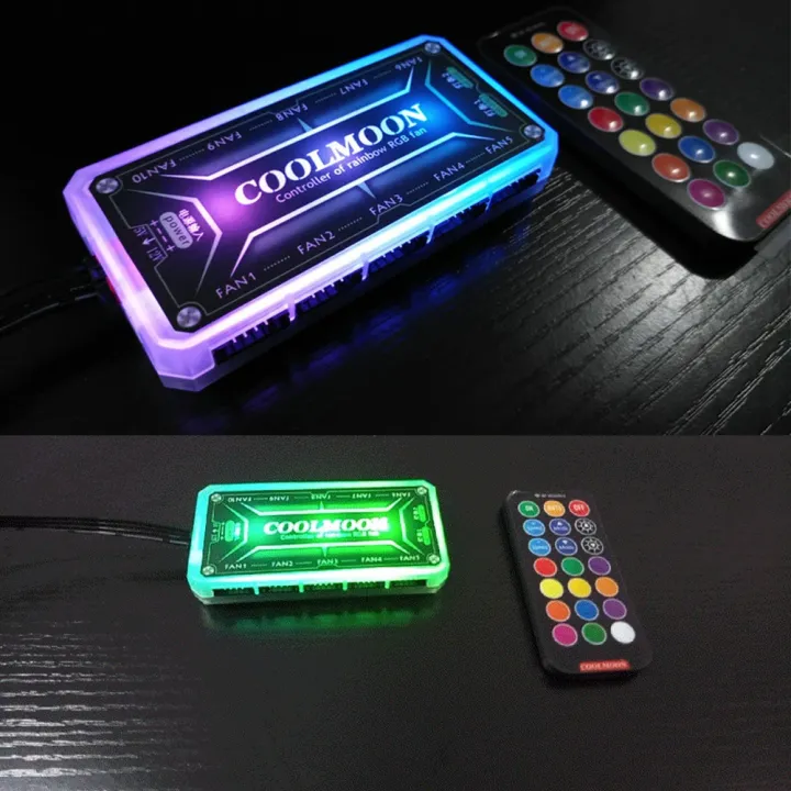 COOLMOON%20ARGB%20Controller%2012V%205A%206Pin%20ARGB%20Cooling%20Fan%20Smart%20Remote%20Control%20PC%20Computer%20Case%20Cooling%20Chassis%20Silent%20Fan%20Hub%20-%20Image%203