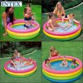 Intex Inflatable 3 Layer Orginal 58''*13'' Kids Rainbow Colors Swimming/Bathing Pool  With Air Pump. 