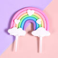 Rainbow Cloud Cake Happy Birthday Cake Wedding Dessert Cake Topper Decoration Baby Shower Cake Decoration. 