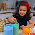 Coninx Cereal cup to go, lunch box, breakfast box, yoghurt cup to go, cereal cup BPA-free, suitable for dishwasher, practical cereal cup for children and adults, 640 ml capacity.. 
