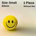 Hand Exercise Physio Ball Smiley Face Soft Grip Stress Relief Ball 63mm 76mm Size 1 to 6 Pcs Yellow for Hand Grip Strength Finger Training Physical Exercises Anxiety Relief for Home Office Study Educational Learning & Fitness Activities MEDIPRO. 