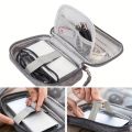 Travel Storage Bags For Cable Portable Electronics Organizer For Charger Power Bank, Zipper Electronics Accessories Case. 