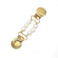 Pearls Sweater Clips Fasteners Pearl Brooch Clips Cardigan Shawl Dress Shirts Collar Back Cinch Clips for Women Girls Clothing.