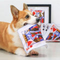 1pc Tearproof Pet Dog Sound Toy Simulated Squeaking Newspaper Playingcard K Q J Teeth Resistant Corgi Teddy Puppy Interactive. 